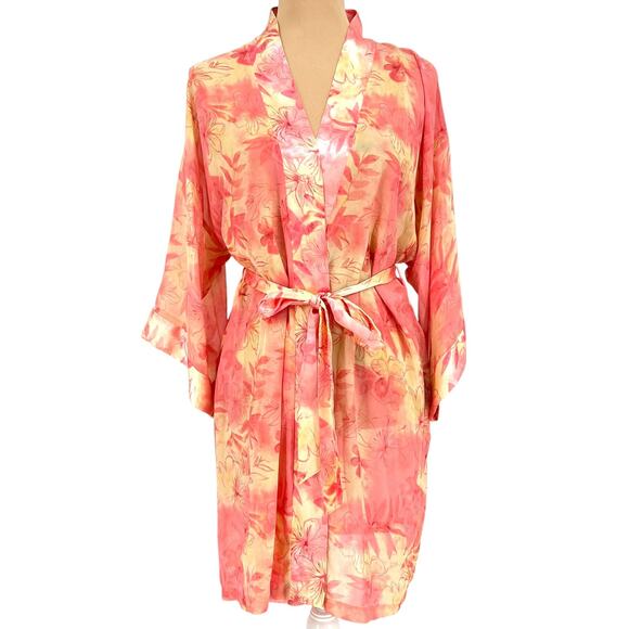 SOPHIA by Delicates Woman's Chiffon Kimono Robe S Coquette Fairy Coverup Wrap - Picture 1 of 6